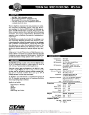 EAW MQ1364 Technical Specifications