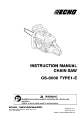 Echo CS-8000 TYPE1-E Instruction Manual