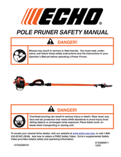 Echo Pole Pruner Safety Manual