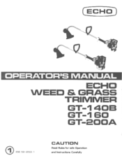 Echo GT-160 Operator's Manual