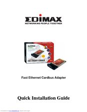 Edimax Edimax Wireless LAN Cardbus Adapter Quick Installation Manual