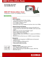 Edimax AR-7064Mg+ Specification Sheet