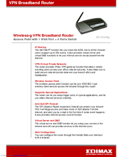 Edimax BR-6304Wg Specification Sheet