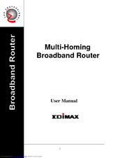 Edimax Wireless Multi-Homing Broadband Router User Manual