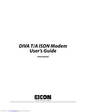 Eicon Technology DIVA T/A ISDN Modem User Manual