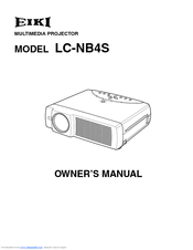 Eiki LC-NB4S Owner's Manual