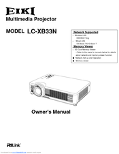 Eiki LC-XB33N Owner's Manual