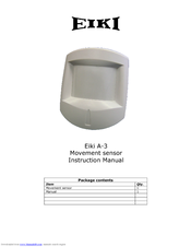 Eiki Movement Sensor A-3 Instruction Manual