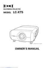 Eiki Multimedia Projector LC-XT5 Owner's Manual