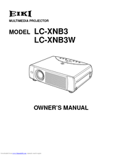 Eiki LC-XNB3W Owner's Manual