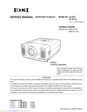 Eiki LC-X71L Service Manual