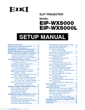 Eiki EIP-WX5000L Setup Manual