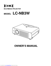 Eiki LC-NB3W Owner's Manual