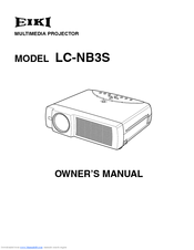 Eiki LC-NB3S Owner's Manual