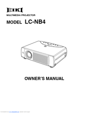 Eiki LC-NB4 Owner's Manual