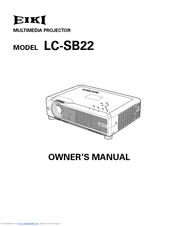 Eiki LC-SB22 Owner's Manual