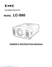 Eiki LC-X60 Owner's Instruction Manual