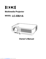 Eiki LC-XB21A Owner's Manual