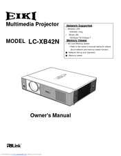 Eiki LC-XB42N Owner's Manual