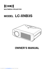 Eiki LC-XNB3S Owner's Manual