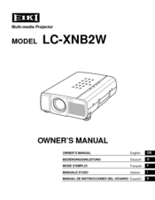Eiki LC-XNB2W Owner's Manual