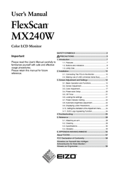 Eizo FLEXSCAN MX240W User Manual