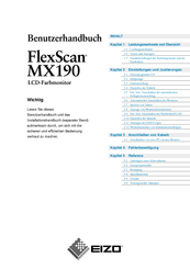 Eizo FLEXSCAN MX190 Bedienungsanleitung