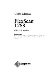 Eizo EIZO FlexScan L 788  L788 L788 User Manual