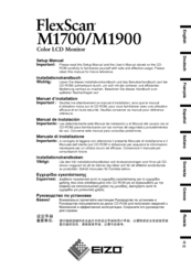 Eizo FlexScan M1900  M1900 M1900 Setup Manual