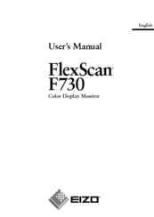 Eizo FlexScan F730 User Manual