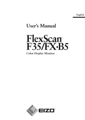Eizo FlexScan F35 User Manual