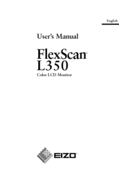 Eizo FlexScan L350 User Manual