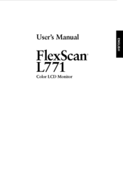 Eizo FLEXSCAN L771 - User Manual