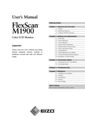 Eizo FlexScan M1900 User Manual