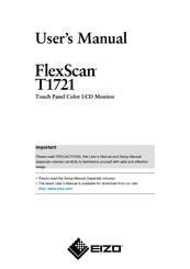 Eizo FLEXSCAN T1721 User Manual