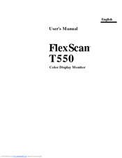 Eizo FLEXSCAN T550 - User Manual