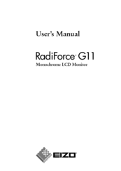Eizo RadiForce G11 User Manual