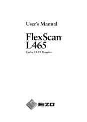 Eizo FlexScan L465 User Manual