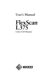 Eizo FlexScan L375 User Manual