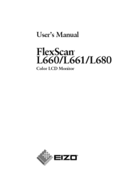 Eizo FlexScan L660 User Manual
