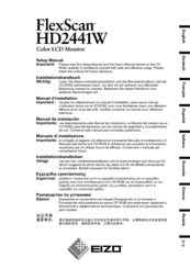 Eizo FLEXSCAN HD2441W - SETUP Setup Manual