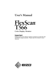 Eizo FlexScan T566 User Manual