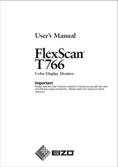 Eizo FlexScan T766 User Manual