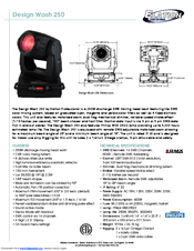 Elation DESIGN WASH 250 Technical Specifications