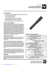 Electro-Voice PL37 Technical Specifications