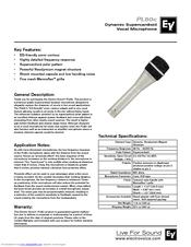 Electro-Voice PL80c Technical Specifications