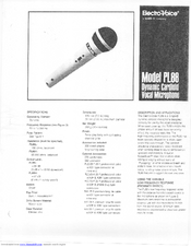 Electro-Voice PL88 Specification Sheet