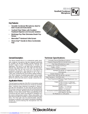 Electro-Voice RE410 Specification Sheet
