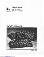 Electro-Voice BK Series Owner's Manual