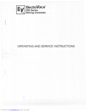 Electro-Voice DM Series Operating/Service Instructions Manual